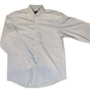 Jos. A. Bank blue and white striped dress shirt size L